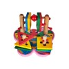 Puzzle Sortator 3D din Lemn MalPlay Fluture, Jucarie Educativa Indemanare Copii, Forme si Culori
