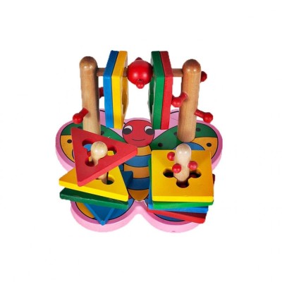 Jucarie de indemanare MalPlay puzzle sortator 3D din lemn foto