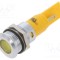 Lampă LED plată galbenă 24VDC 24VAC &Oslash;16mm IP67 CML INNOVATIVE TECHNOLOGIES