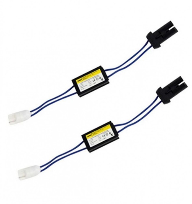 Set 2 Anulatoare eroare Led T10 (W5W) 12V - 3,2W cu baza flexibila din cauciuc, Canbus AutoREY&reg;