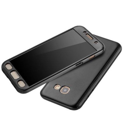 Husa FullBody MyStyle Black pentru Samsung Galaxy A3 2017 acoperire completa 360 grade cu folie de protectie gratis foto