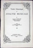 TRAITE HISTORIQUE D'ANALYSE MUSICALE-JACQUES CHAILLEY-351956