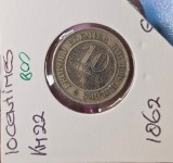 800 Belgium Belgia 10 Centimes - L&eacute;opold I 1862, KM#22