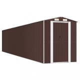 Cumpara ieftin Sopron de gradina, maro inchis, 192x1021x223 cm otel galvanizat