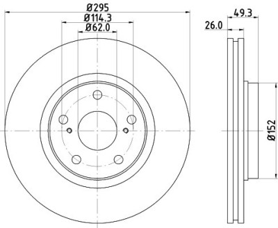 Disc frana TOYOTA AVENSIS combi (ZRT27, ADT27) (2009 - 2016) KRIEGER 0950004171 foto