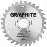 Disc fierastrau pentru aluminiu Graphite 165 x 30 mm, 30 dinti din carbura