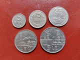 Lot monede 5 bani,15 bani,25 bani,1 leu,3 lei -1966 R.S.R.