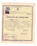 Diploma de absolvire RPR 1963, preparator produse lactate