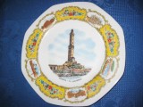 112A-Aplica Geneva marca La Lanterna portelan cu ilustrate 25 cm stare buna.