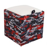 TABURET BOX - PRINT - CORP CAMUFLAJ ROSU/CAPAC IMITATIE PIELE DIVERSE CULORI - Roz 21896