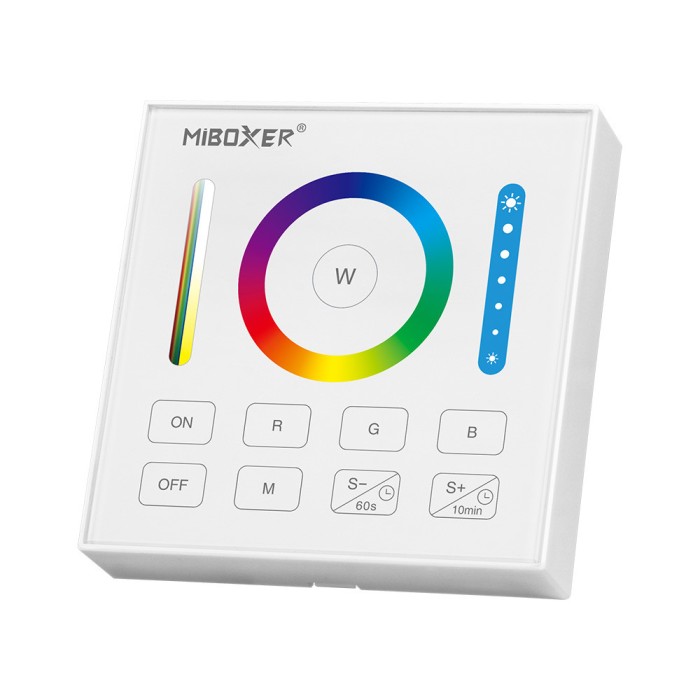 Controler Mi-Light MiBoxer Group Control grup perete telecomanda alba DIM+RGB+CCT B0