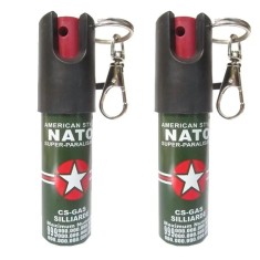 Set doua sprayuri paralizante NATO cu propulsie 20 ml de tip breloc