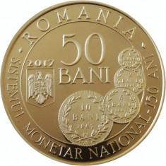 Romania 50 Bani 2017 Carol Sistemul monetar national 1867 proof foto