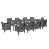 Set de mobilier de grădină Grant 10+1 grafit