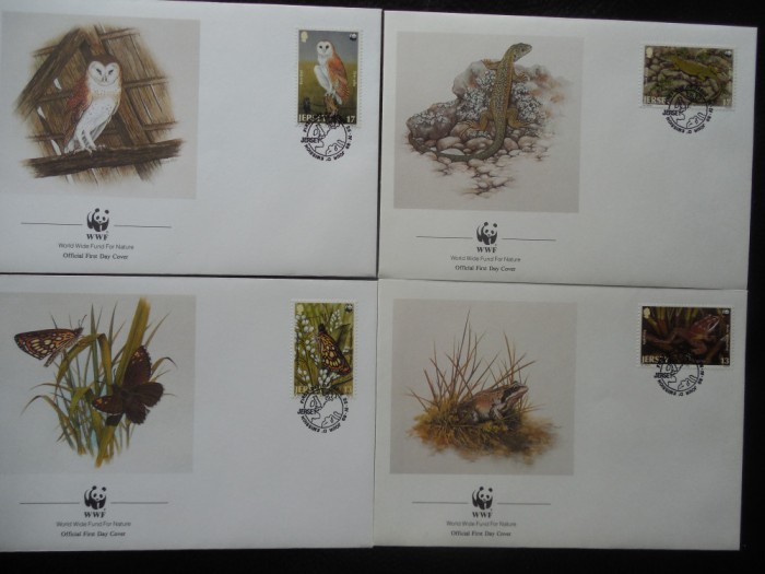 Jersey-Fauna-set complet FDC