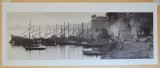 Fotografie originală panoramică &bdquo;Burning Ghat&rdquo;, Benares (Varanasi), India, 1977, semnată