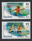 Moldova 2016 Mi 969/70 MNH - JO de Vară. Rio de Janeiro, Brazilia, Nestampilat