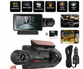 Camera video auto 2 camere Full HD 1080P 2 camere MicroSD 32GB CENT81 foto