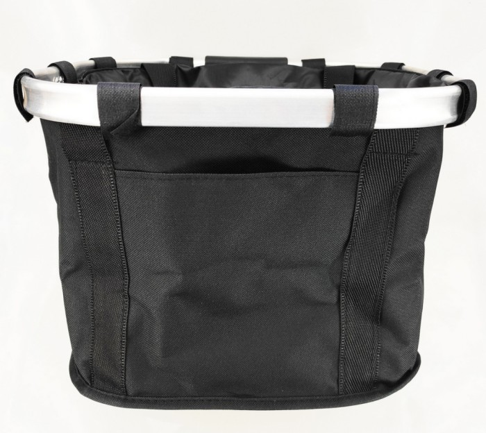 Cos fata biciclete tip geanta BL-F, prindere universala pe ghidon, culoare negru Cod:A590