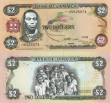 JAMAICA 2 dollars 1993 UNC!!!