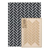 Reutilizabil Allover Plastic Șablon // HERRINGBONE CĂRĂMIDĂ