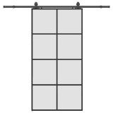 Cumpara ieftin Usa glisanta cu set de feronerie neagra 102,5x205 cm Sticla ESG