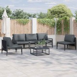 vidaXL Set de canapele pentru grădină 5 pcs Antracit Oțel