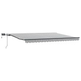 Cumpara ieftin Copertina retractabila manual cu LED, antracit/alb, 400x300 cm