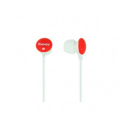 CASTI HANDSFREE ICANDY STEREO JACK 3.5 MM ROSU BLUECHIP BLISTER