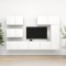 Gossi set dulapuri tv, 6 piese, alb, lemn prelucrat