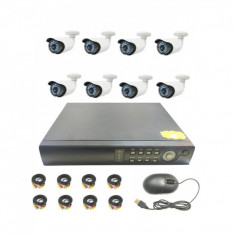 Sistem Supraveghere 8 Camere Video CCTV AHD Interior Exterior L&amp;amp;Z foto