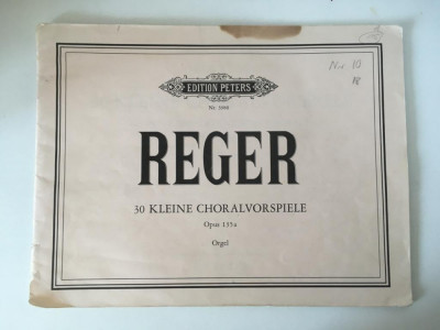 *Partitura orga Reger, 30 Kleine Choralvorspiele Opus 135a Orgel foto