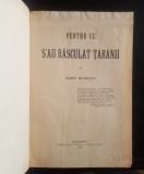 Pentru ce s'au răsculat Țăranii - Radu Rosetti - Prima ediție 1907