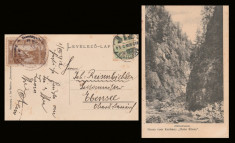 1912 Carte postala ilustrata Paltinis, marca 3h Hohe Rinne, stampila rotunda foto