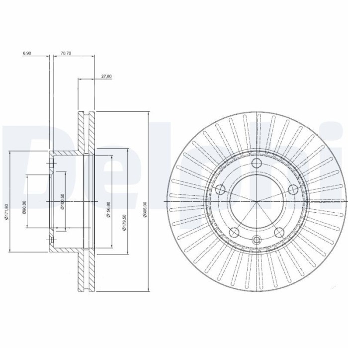 DELPHI BG9692 Disc frana