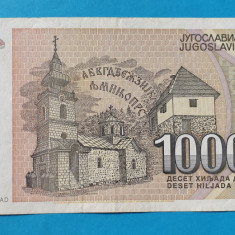 10.000 Dinara anul 1993 Bancnota Iugoslavia - Jugoslavije