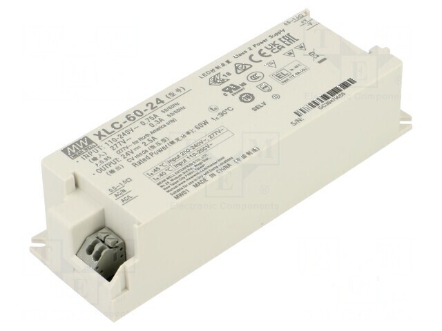 Alimentator LED 60W 24VDC 0&divide;2,5A - Compatibil cu Google Merchant