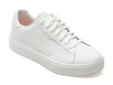 Pantofi sport SKECHERS albi, EDEN LX, din piele ecologica