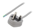 Cablu PVC 5m Gri 13A 250V 3x1mm2 BS 1363
