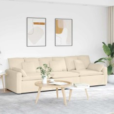 vidaXL Canapea modulară cu perne, crem