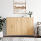 VidaXL Dulapuri montate pe perete, 2 buc, stejar sonoma, 69,5x34x90 cm