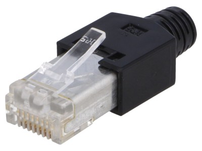 Conector RJ45 ecranat Cat 3, manșon foto