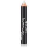 Essence Brow Wax Pen ceară de fixare pentru spr&acirc;ncene in creion culoare 01 transparent 1,2 g