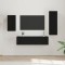 vidaXL Set comodă TV Pe perete 4 pcs Stejar negru 30.5 x 30 x 90 cm 3393283