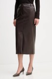 Sandro Ferrone fustă culoarea maro, midi, drept, S15YBFRIBES