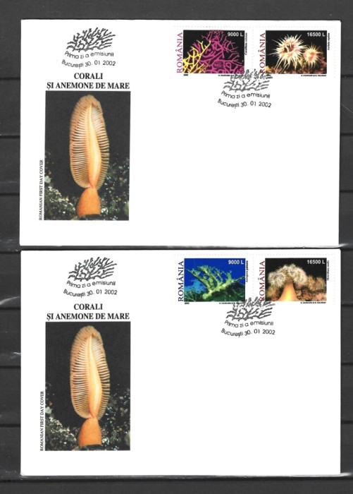 ROMANIA 2002 - CORALI SI ANEMONE DE MARE, FDC - LP 1577