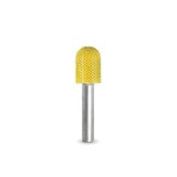 Biax cilindric cu v&acirc;rf rotunjit &Oslash; 13mm ax 6mm , Granulatie Saburr FINA - GALBENA