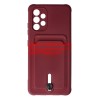 Husa Samsung Galaxy A32, TPU, Card Holder, Burgundy