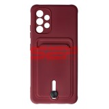 Husa Samsung Galaxy A32, TPU, Card Holder, Burgundy