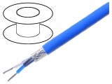 Cablu litat 1x2x20AWG PVC albastru 152m CPR Eca 300V